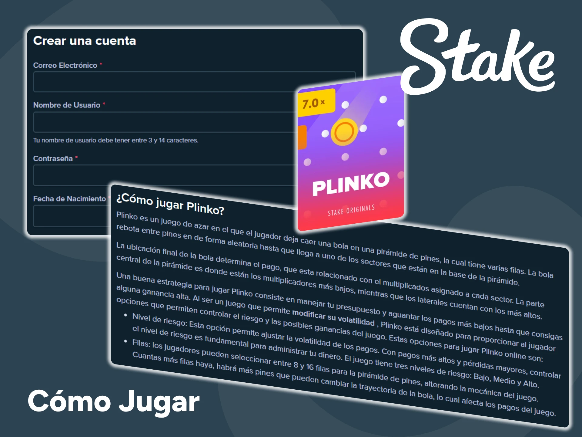 Aprende a jugar al juego Plinko en Stake.